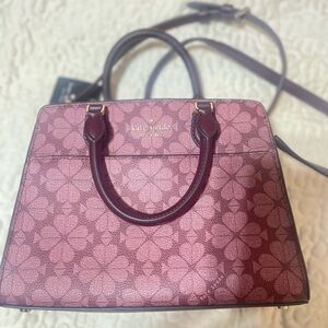 Kate Spade Burgundy Floral Satchel
